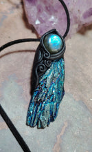 Load image into Gallery viewer, PREORDER Andromeda. Kyanite Crystal Pendant Labradorite Necklace | Starseed Andromeda Origins Jewelry
