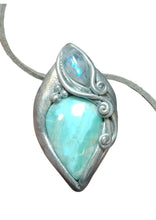 Load image into Gallery viewer, PREORDER Sea Witch, Larimar Mermaid Necklace Pendant. Mermaidcore Jewelry