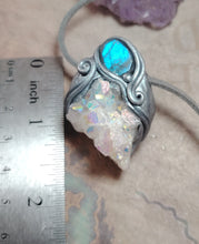 Load image into Gallery viewer, Arcturian Starseed Necklace | Angel Aura Quartz & Labradorite Pendant | Arcturus Galaxy Origins Jewelry