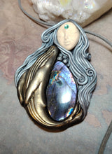 Load image into Gallery viewer, PREORDER Cosmic Blue Whale Goddess Spirit Necklace | Labradorite Crystal Pendant | Divine Feminine Jewelry