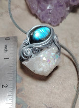 Load image into Gallery viewer, Arcturian Starseed Necklace | Angel Aura Quartz & Labradorite Pendant | Arcturus Galaxy Origins Jewelry