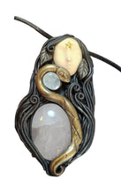 Load image into Gallery viewer, PREORDER Ayahuasca Yage Spirit Necklace | Shamanic Healing Sacred Plants Psychedelic Jewelry - ROSE QTZ