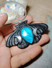 Load image into Gallery viewer, PREORDER Luna Moth Necklace | Moon Phases Insect Pendant | Wiccan, Occult, Witchy Jewelry