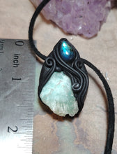 Load image into Gallery viewer, Sirian Starseed Necklace | Raw Blue Hemimorphite Specimen Pendant | Sirius Constellation Ascension Jewelry