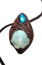 Load image into Gallery viewer, Lemurian Starseed Hemimorphite Crystal Necklace | Light Codes Activation Pendant