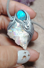 Load image into Gallery viewer, Arcturian Starseed Necklace | Angel Aura Quartz & Labradorite Pendant | Arcturus Galaxy Origins Jewelry