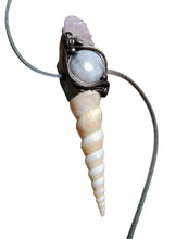 Load image into Gallery viewer, PREORDER Mermaid Crown Seashell Necklace | Moonstone Sea Witch Jewelry