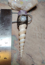 Load image into Gallery viewer, PREORDER Mermaid Crown Seashell Necklace | Moonstone Sea Witch Jewelry