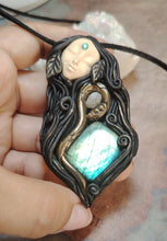 Load image into Gallery viewer, PREORDER Ayahuasca Yage Spirit Necklace | Shamanic Healing Sacred Plants Psychedelic Jewelry - LABRADORITE