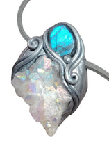 Load image into Gallery viewer, Arcturian Starseed Necklace | Angel Aura Quartz & Labradorite Pendant | Arcturus Galaxy Origins Jewelry
