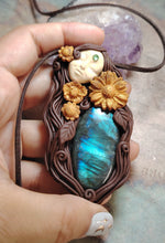 Load image into Gallery viewer, PREORDER Mother Earth, Sacred Feminine Goddess Necklace, Gaia Pachamama Jewelry