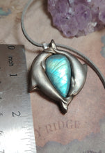 Load image into Gallery viewer, PREORDER Soulmate Dolphin Spirit Pendant. Labradorite Spectrolite Necklace