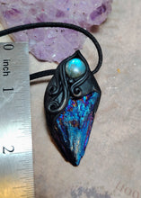 Load image into Gallery viewer, PREORDER Andromedan. Kyanite Crystal Pendant Labradorite Necklace | Starseed Andromeda Origins Jewelry