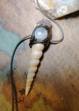 Load image into Gallery viewer, PREORDER Mermaid Crown Seashell Necklace | Moonstone Sea Witch Jewelry