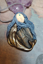 Load image into Gallery viewer, PREORDER Cosmic Blue Whale Goddess Spirit Necklace | Moonstone & Labradorite Crystal Pendant | Divine Feminine Jewelry