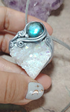 Load image into Gallery viewer, Arcturian Starseed Necklace | Angel Aura Quartz & Labradorite Pendant | Arcturus Galaxy Origins Jewelry