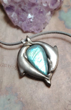 Load image into Gallery viewer, PREORDER Soulmate Dolphin Spirit Pendant. Labradorite Spectrolite Necklace