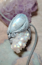 Load image into Gallery viewer, PREORDER Pleiadian Starseed Necklace |Angel Aura Quartz, Moonstone | Pleiadean Origins Activation Jewelry