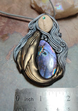 Load image into Gallery viewer, PREORDER Cosmic Blue Whale Goddess Spirit Necklace | Labradorite Crystal Pendant | Divine Feminine Jewelry
