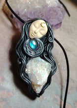 Load image into Gallery viewer, PREORDER Hecate Necklace | Hekate Triple Moon Goddess of Witches, Magic and Witchcraft | Esoteric Occult