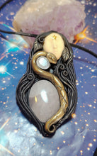 Load image into Gallery viewer, PREORDER Ayahuasca Yage Spirit Necklace | Shamanic Healing Sacred Plants Psychedelic Jewelry - ROSE QTZ