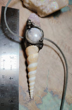 Load image into Gallery viewer, PREORDER Mermaid Crown Seashell Necklace | Moonstone Sea Witch Jewelry