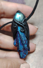 Load image into Gallery viewer, PREORDER Andromedan. Kyanite Crystal Pendant Labradorite Necklace | Starseed Andromeda Origins Jewelry
