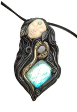 Load image into Gallery viewer, PREORDER Ayahuasca Yage Spirit Necklace | Shamanic Healing Sacred Plants Psychedelic Jewelry - LABRADORITE