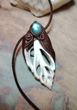 Load image into Gallery viewer, Witchy Coastal Jewelry with a real seashell and genuine Labradorite gemstone
