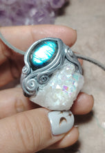 Load image into Gallery viewer, Arcturian Starseed Necklace | Angel Aura Quartz & Labradorite Pendant | Arcturus Galaxy Origins Jewelry