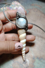 Load image into Gallery viewer, PREORDER Mermaid Crown Seashell Necklace | Moonstone Sea Witch Jewelry