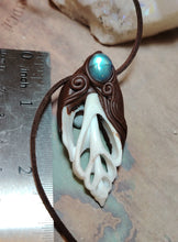 Load image into Gallery viewer, Labradorite Selkie Necklace featuring a handcrafted seashell pendant