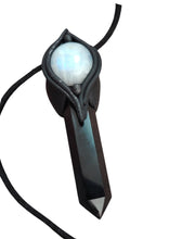 Load image into Gallery viewer, The Shield, Empath Protection Necklace | Moonstone &amp; Obsidian | Reject Evil Eye and  Negativity
