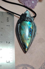 Load image into Gallery viewer, The Morrigan, Wiccan Jewelry Necklace | Black Raven Crow Witch Pendant | Irish Occult Jewelry
