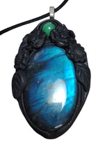 Load image into Gallery viewer, Soul Retrieval Shaman Necklace | Blue Labradorite Pendant | Shamanic Healing Jewelry Tools
