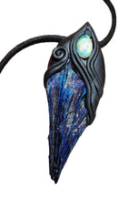 Load image into Gallery viewer, Dragons Breath, Mexican Fire Opal and Aura Kyanite Necklace. Mythical Jewelry
