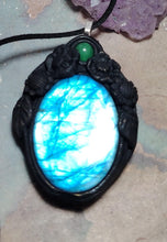 Load image into Gallery viewer, Soul Retrieval Shaman Necklace | Blue Labradorite Pendant | Shamanic Healing Jewelry Tools
