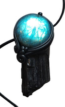 Load image into Gallery viewer, PREORDER Psychic Shield,  Black Tourmaline Necklace | Empaths Spiritual and  Energy Protection Jewelry
