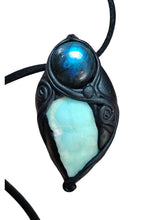 Load image into Gallery viewer, PREORDER Sirian Starseed Necklace | Raw Blue Hemimorphite Specimen Pendant  | Sirius Constellation Ascension Jewelry
