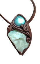 Load image into Gallery viewer, PREORDER Lemurian Starseed  Hemimorphite  Crystal Necklace  | Light Codes Activation Pendant
