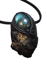 Load image into Gallery viewer, PREORDER Warrior, Black Tourmaline Necklace | Energy and Spiritual Protection Jewelry
