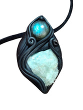 Load image into Gallery viewer, PREORDER Sirian Starseed Necklace | Raw Blue Hemimorphite Specimen Pendant  | Sirius Constellation Ascension Jewelry
