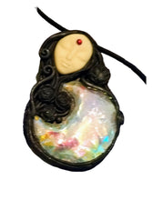 Load image into Gallery viewer, Hecate Statue Figurine Necklace | Hekate Triple Moon Goddess of Witches |agic and Witchcraft | Wiccan Occult Jewelry
