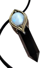Load image into Gallery viewer, The Shield, Empath Protection Necklace | Moonstone &amp; Obsidian | Reject Evil Eye and  Negativity
