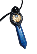 Load image into Gallery viewer, Egyptian Revival Scarab Necklace | Winged Khepri Beetle Symbol | Insect Jewerly
