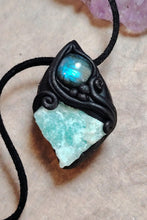 Load image into Gallery viewer, PREORDER Sirian Starseed Necklace | Raw Blue Hemimorphite Specimen Pendant  | Sirius Constellation Ascension Jewelry

