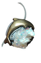Load image into Gallery viewer, Dolphin Spirit Animal Necklace | Angel Aqua Aura Quartz | Sirius Starseed Jewelry
