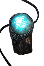 Load image into Gallery viewer, PREORDER Warrior, Black Tourmaline Necklace | Energy and Spiritual Protection Jewelry
