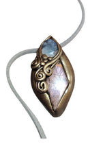 Load image into Gallery viewer, PREORDER The High Priestess | Purple Labradorite, Divine Feminine Art Necklace | Spectrolite &amp; Moonstone Pendant
