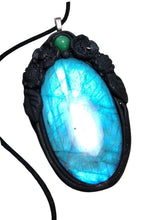 Load image into Gallery viewer, Soul Retrieval Shaman Necklace | Blue Labradorite Pendant | Shamanic Healing Jewelry Tools
